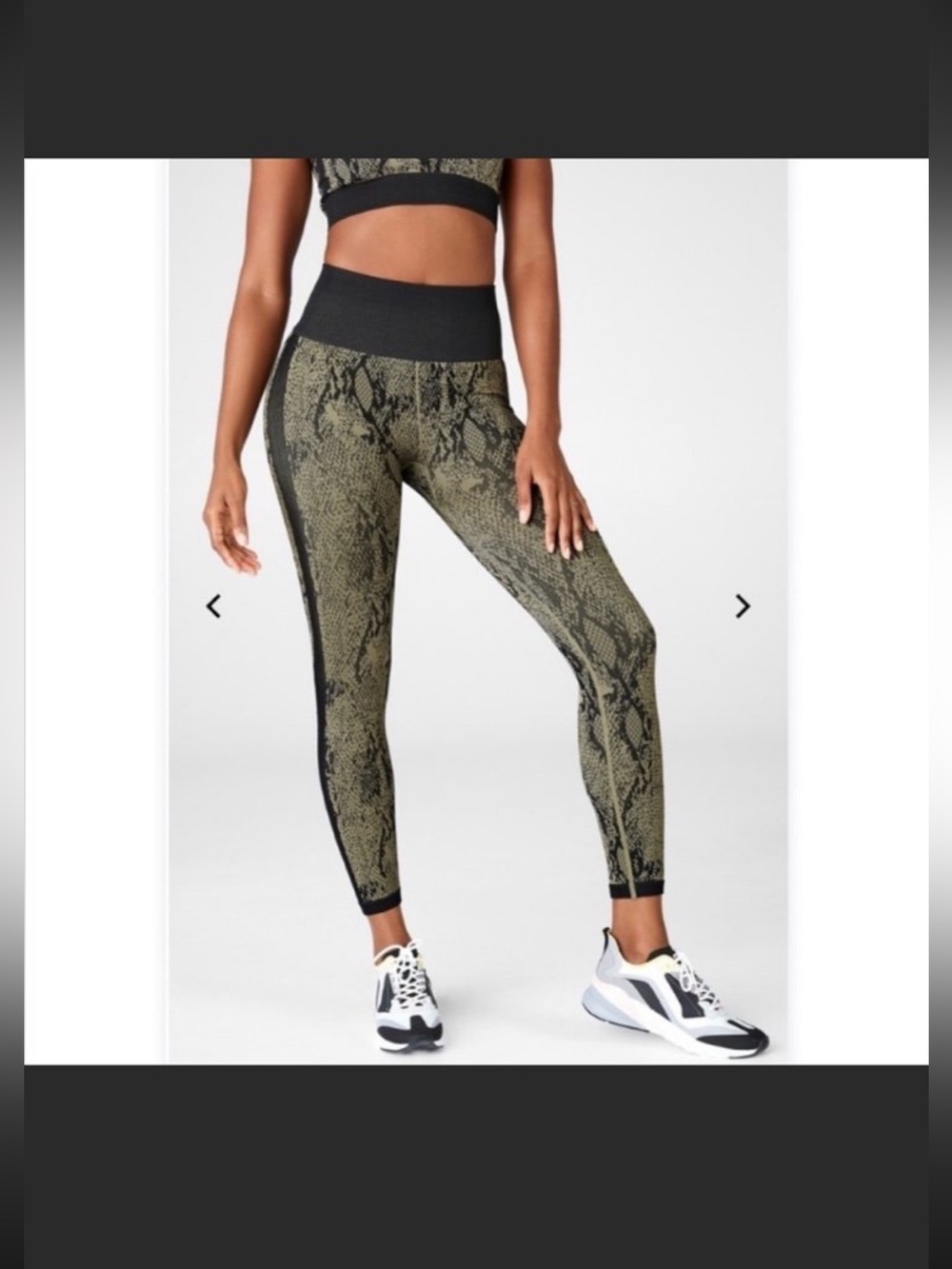 Fabletics Snakeskin Print High-Waist Leggings Small
